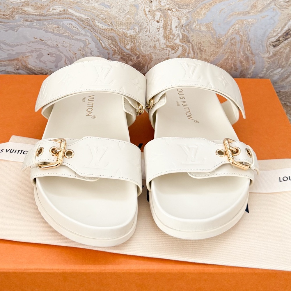 Louis Vuitton Monogram Bom Dia Comfort Flat Slide Sandal View 2